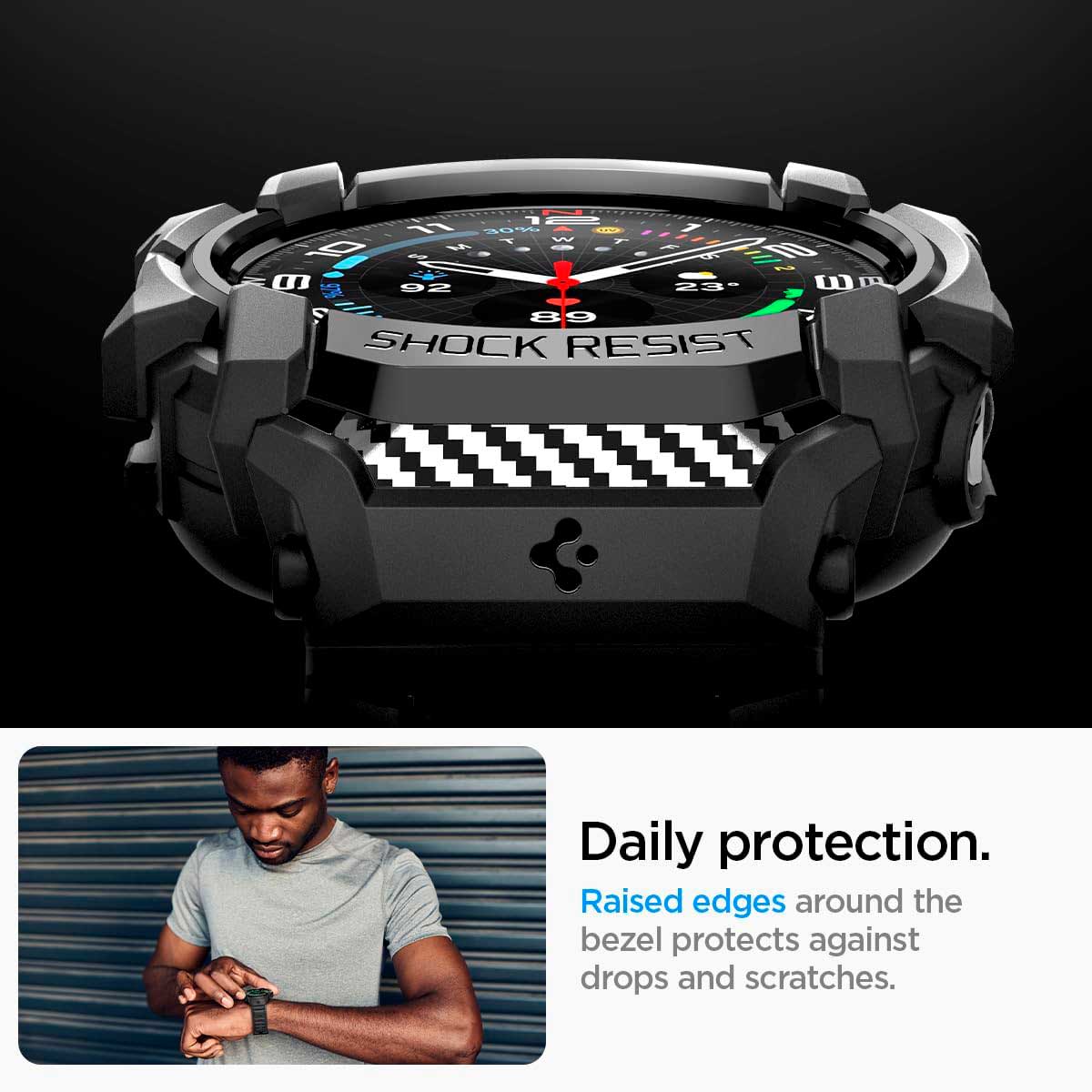 Case Spigen Rugged Armor Pro Galaxy Watch Ultra (47mm) Case + correa - Spigen - Funda Galaxy Watch5 - 8 - 5 / CSRAPGWUTCCBDastore