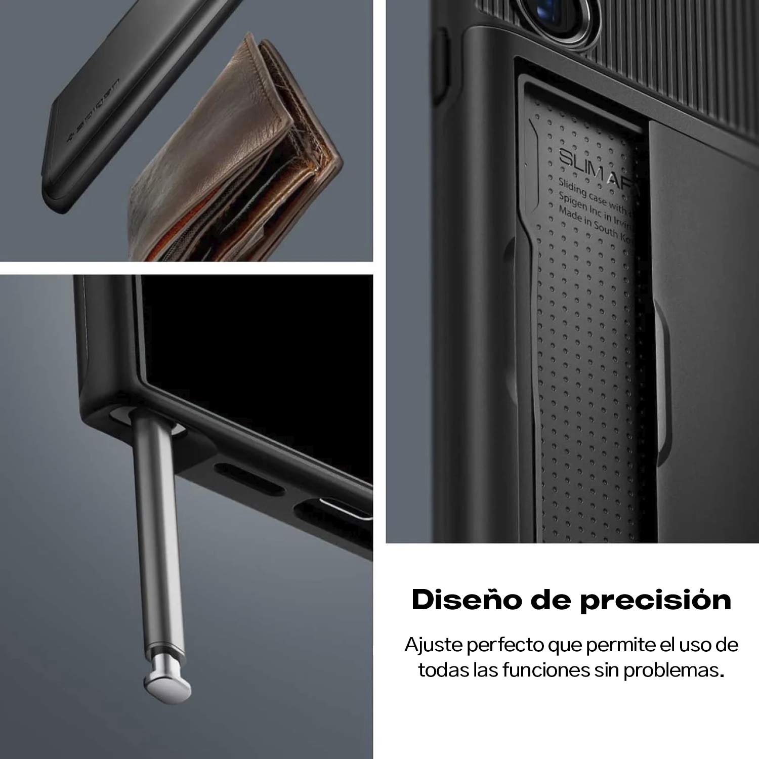 USA Premium Case Tarjetero Galaxy S24 Ultra Spigen Slim Armor CS