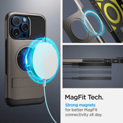 Case Spigen Slim Armor iPhone 15 Pro Max (MagSafe) - Gunmental - Spigen - Funda4 - 7 - 2 / CSSAP15PMMSGDastore