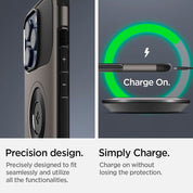 Case Spigen Slim Armor iPhone 15 Pro Max (MagSafe) - Gunmental - Spigen - Funda4 - 7 - 2 / CSSAP15PMMSGDastore