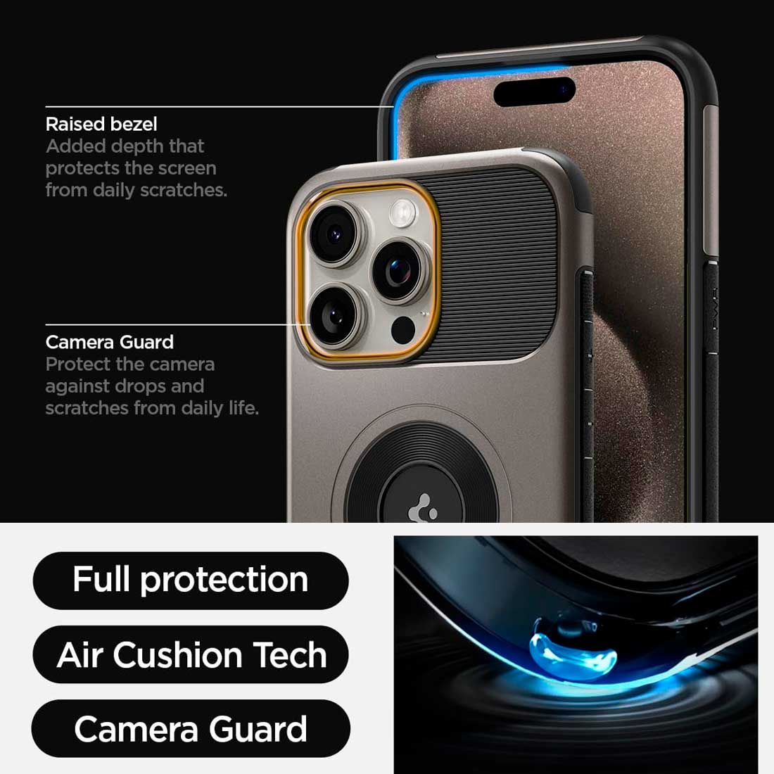 Case Spigen Slim Armor iPhone 15 Pro Max (MagSafe) - Gunmental - Spigen - Funda4 - 7 - 2 / CSSAP15PMMSGDastore