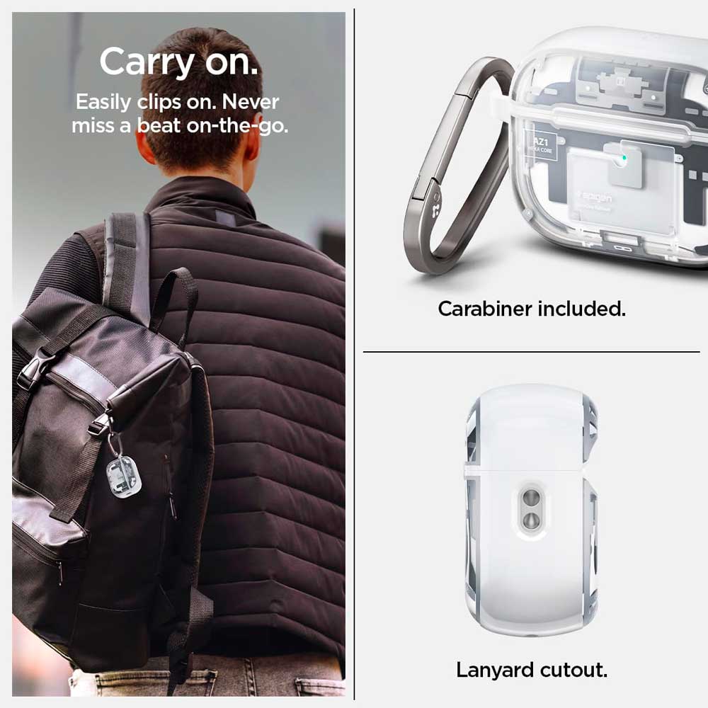 Case Spigen Ultra Hybrid AirPods Pro 2 (MagSafe) - Zero One White - Spigen - Funda5 - 6 - 3 / CSUHAPP2M - ZOWDastore