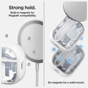 Case Spigen Ultra Hybrid AirPods Pro 2 (MagSafe) - Zero One White - Spigen - Funda5 - 6 - 3 / CSUHAPP2M - ZOWDastore