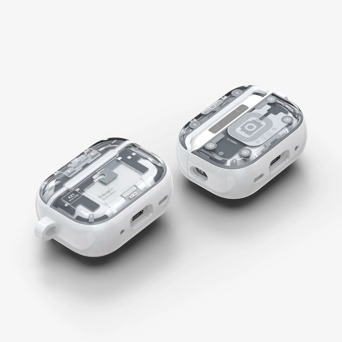 Case Spigen Ultra Hybrid AirPods Pro 2 (MagSafe) - Zero One White - Spigen - Funda5 - 6 - 3 / CSUHAPP2M - ZOWDastore