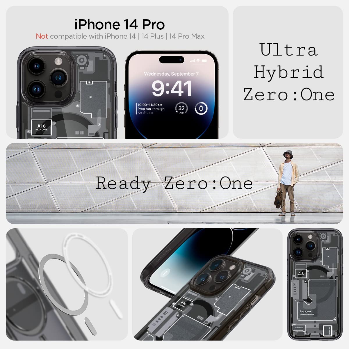 Case Spigen Ultra Hybrid Mag iPhone 14 Pro (MAGSAFE) - Zero One - Spigen - Funda3 - 5 - 3 / CSUHIPH14P - ZODastore