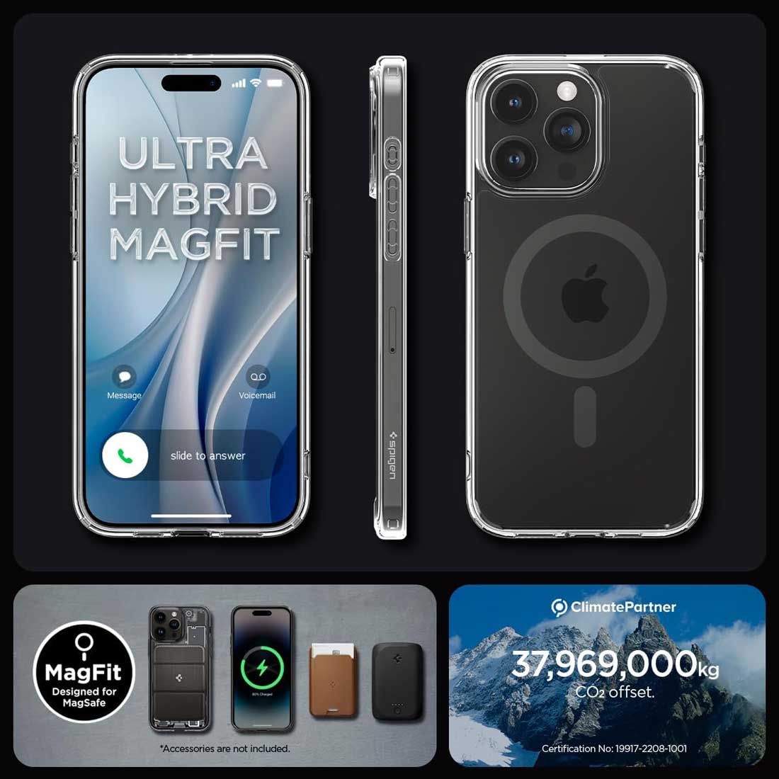 Case Spigen Ultra Hybrid Mag iPhone 15 Pro (MagSafe) - Graphite - Spigen - Funda4 - 6 - 2 / CSUHMIPH15P - GHDastore
