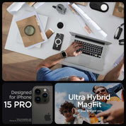 Case Spigen Ultra Hybrid Mag iPhone 15 Pro (MagSafe) - White - Spigen - Funda4 - 5 - 2 / CSUHMIPH15P - WHDastore