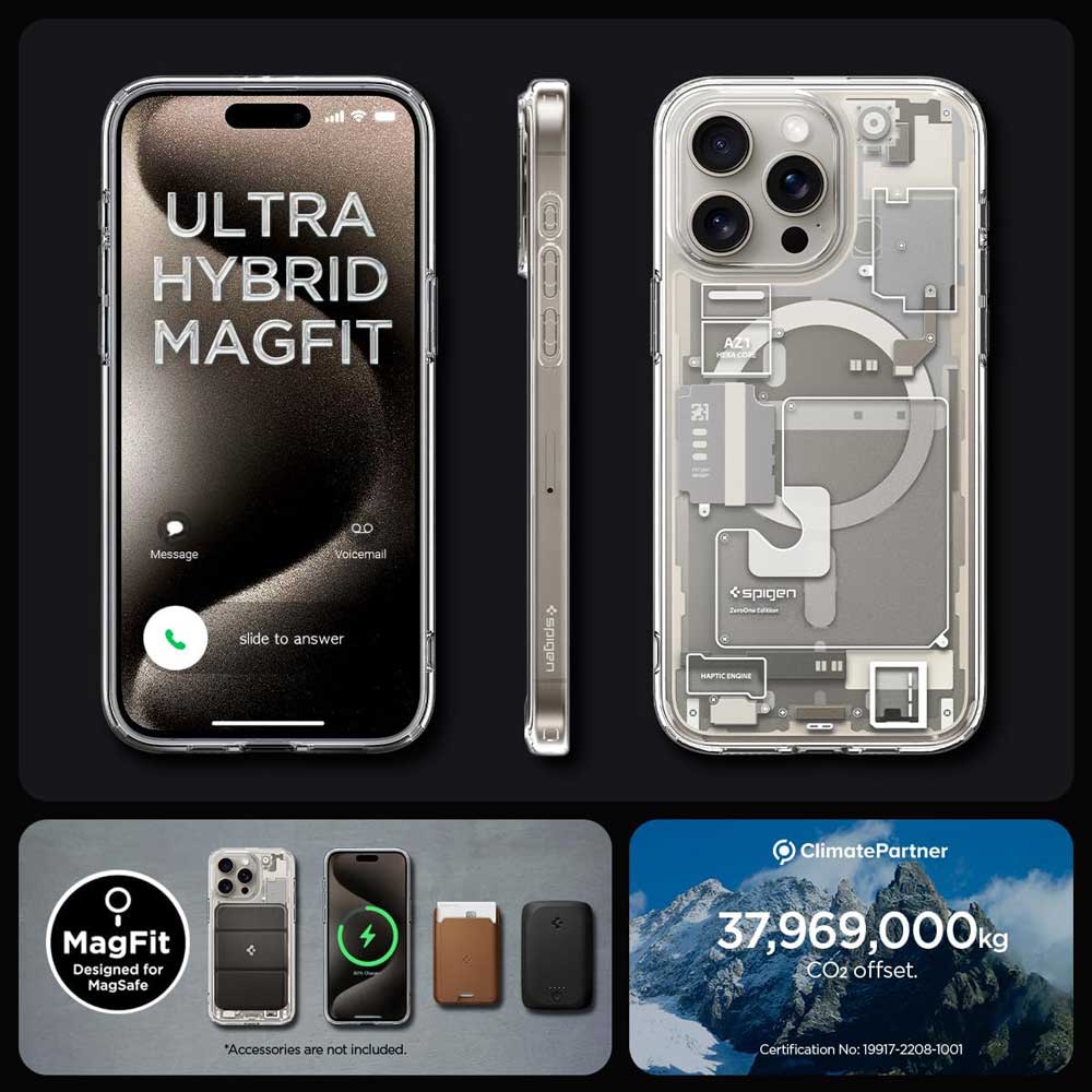 Case Spigen Ultra Hybrid Zero One Titanium iPhone 15 Pro Max (MagSafe) - Spigen - Funda4 - 6 - 2 / CSUHZOTIPH15PMDastore