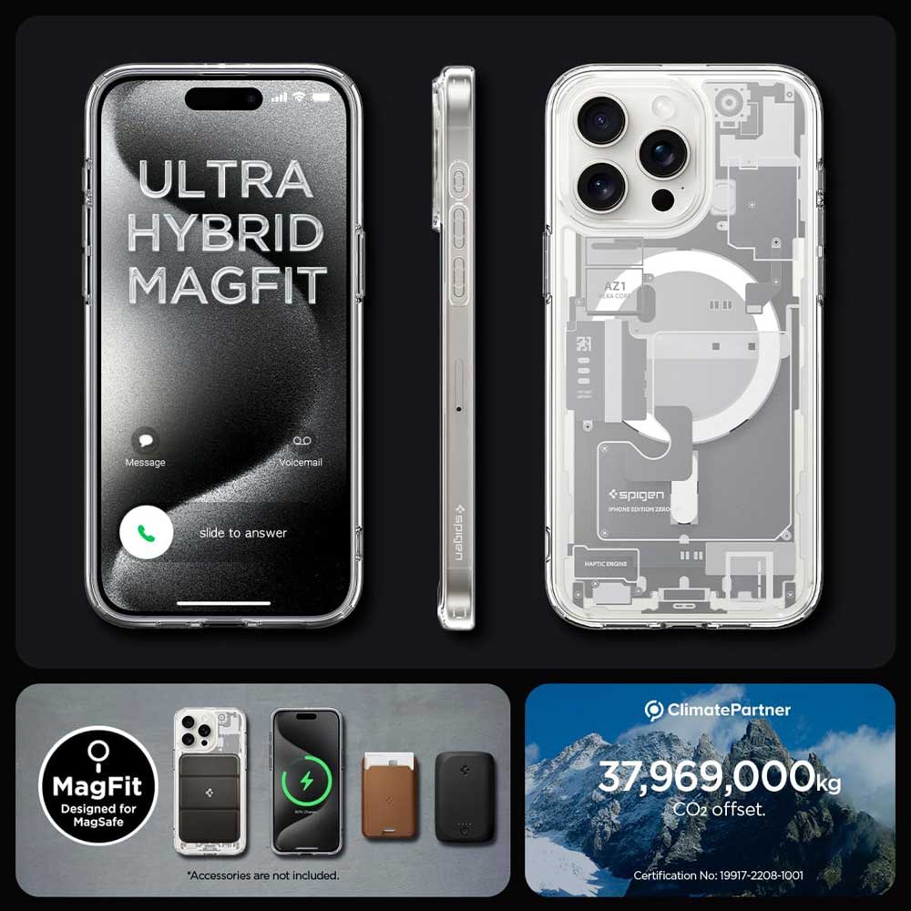 Case Spigen Ultra Hybrid Zero One White iPhone 15 Pro Max (MagSafe) - Spigen - Funda4 - 6 - 2 / CSUHMZOIPH15P - WHDastore