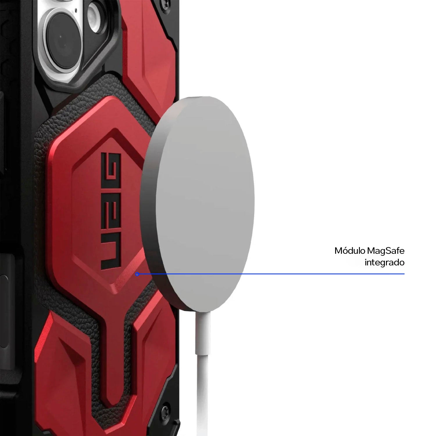 Case UAG Monarch Pro iPhone 16 (MagSafe) - Crimson - UAG - FundaDastore