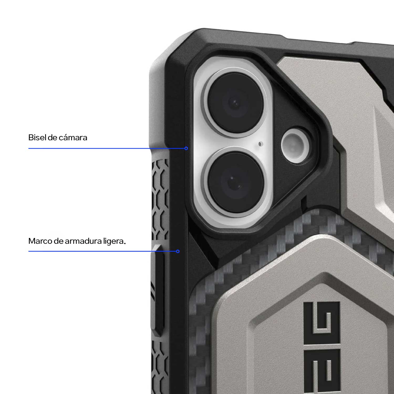 Case UAG Monarch Pro iPhone 16 (MagSafe) - Titanium - UAG - FundaDastore