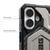 Case UAG Monarch Pro iPhone 16 (MagSafe) - Titanium - UAG - FundaDastore