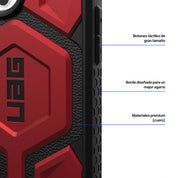Case UAG Monarch Pro iPhone 16 Pro Max (MagSafe) - Crimson - UAG - Funda3 - 6 - 2 / CUAGMPP16PMMS - CDastore