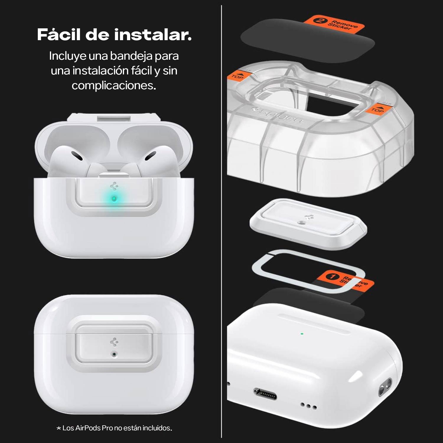 Cierre Spigen Lock Fit M AirPods Pro 2 / AirPods Pro 1 - Spigen - Accesorios para Airpods6 - 2 - 3 / CSLFMAP12Dastore