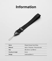 Correa Ringke Hand Strap - Lettering Black 2 - Ringke - Strap5 - 2 - 1 / BRHS - LTB2Dastore
