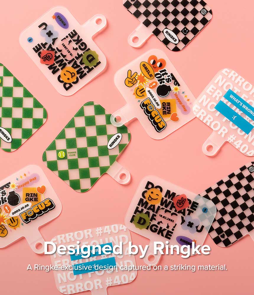 Correa Ringke Holder Link Strap Design - Black / White (Lettering Patch) - Ringke - Strap5 - 2 - 4 / CRHLS - BkWLPDastore
