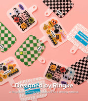 Correa Ringke Holder Link Strap Design - Black / White (Lettering Patch) - Ringke - Strap5 - 2 - 4 / CRHLS - BkWLPDastore