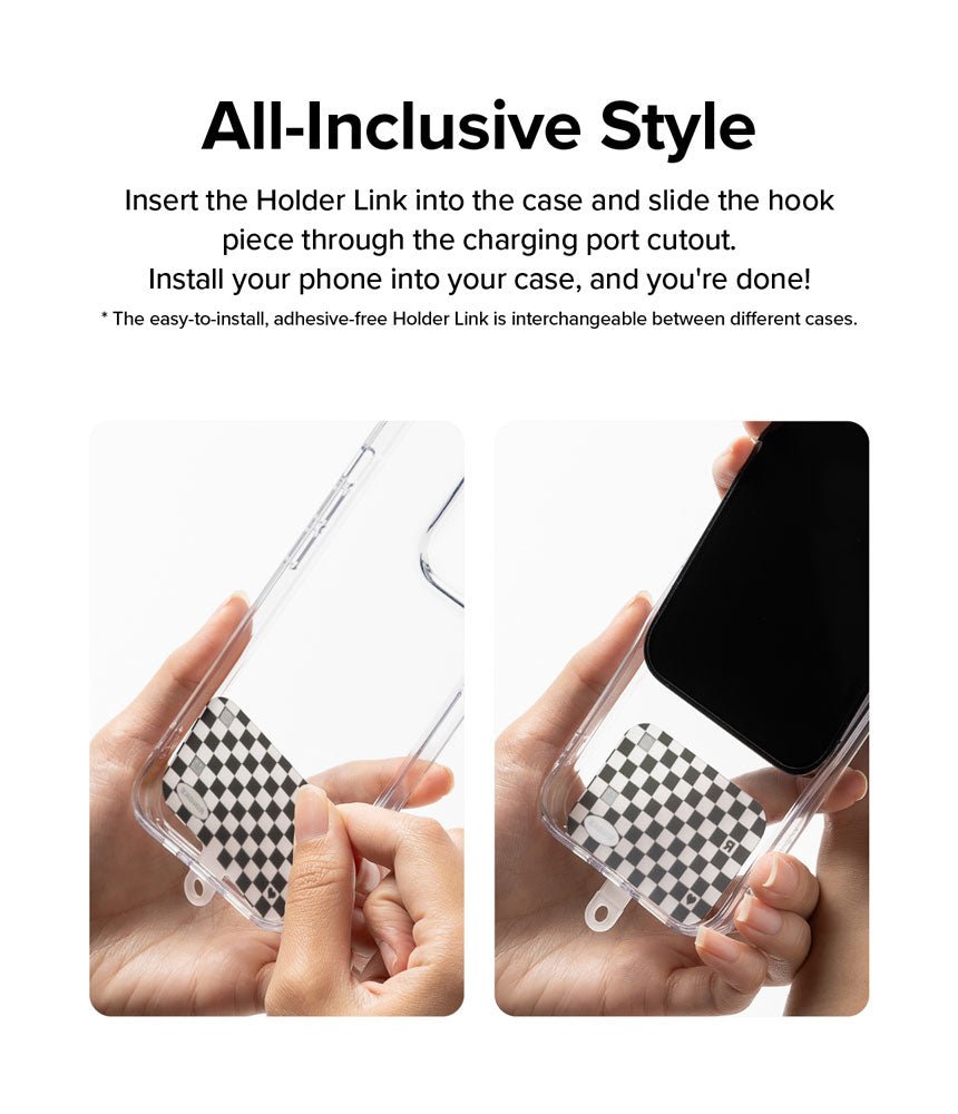 Correa Ringke Holder Link Strap Design - Black/White (Checkerboard Black) - Ringke - Strap5 - 2 - 7 / CRHLS - BWCBDastore