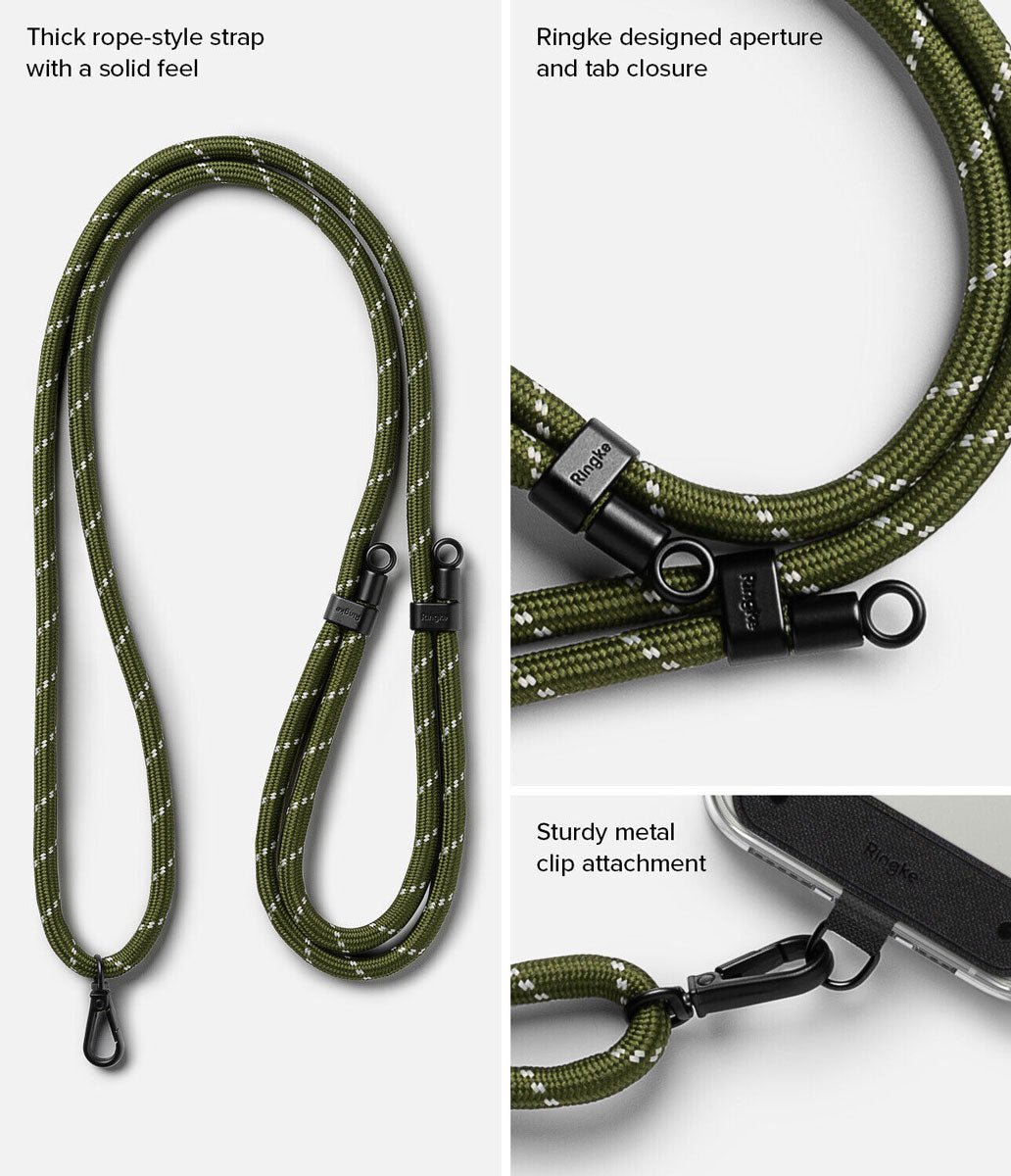 Correa Ringke Holder Link Strap - Khaki / White - Ringke - Strap5 - 3 - 5 / HRHLS - KWDastore