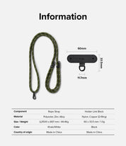 Correa Ringke Holder Link Strap - Khaki / White - Ringke - Strap5 - 3 - 5 / HRHLS - KWDastore