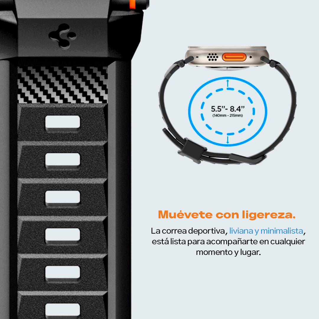 Correa Spigen Rugged Ultra Band Apple Watch (49mm / 46mm / 45mm / 44mm) - Spigen - Correa Apple Watch/ CSRUBAW49BCKDastore