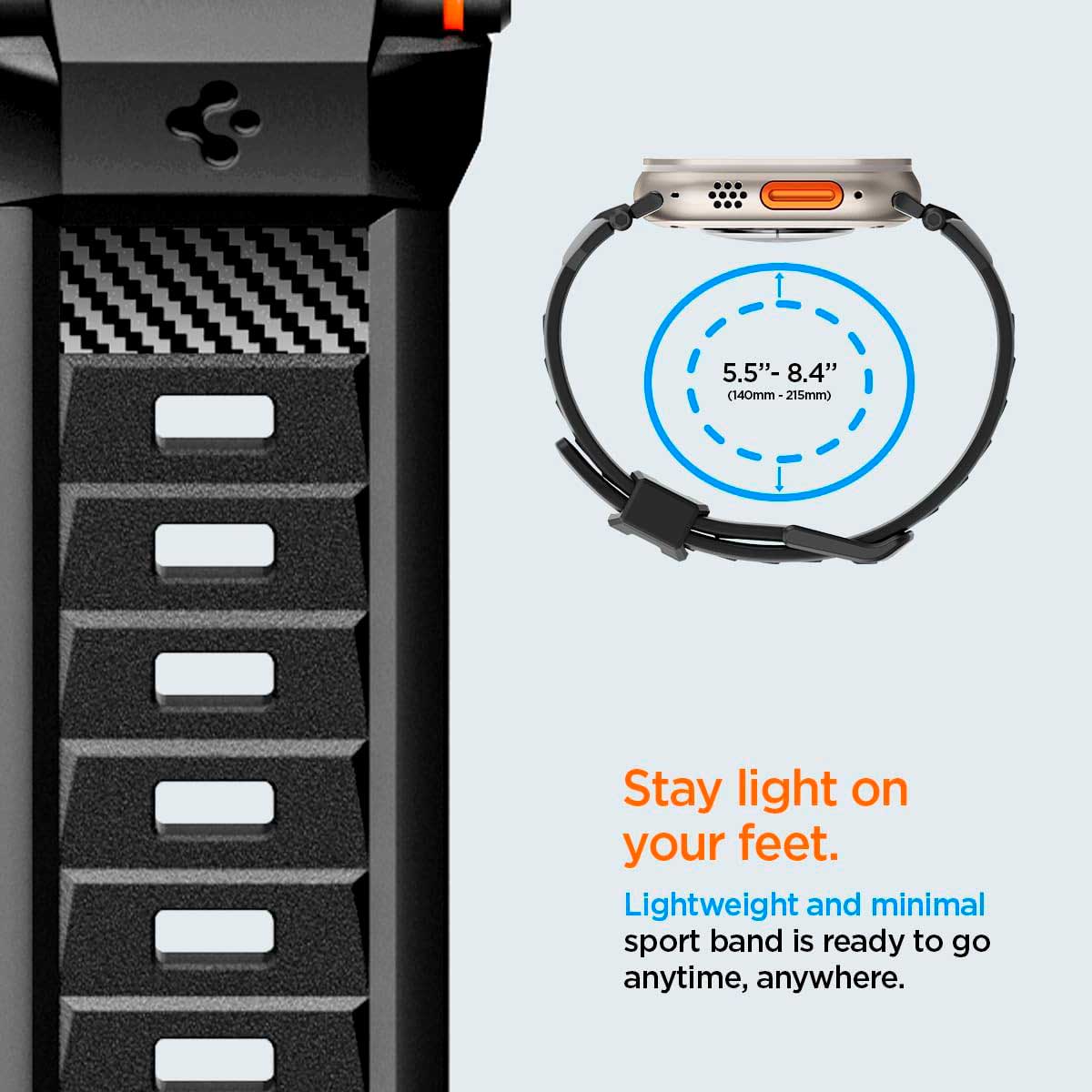 Correa Spigen Rugged Ultra Band Apple Watch (49mm / 46mm / 45mm / 44mm) - Spigen - Correa Apple Watch/ CSRUBAW49BCKDastore
