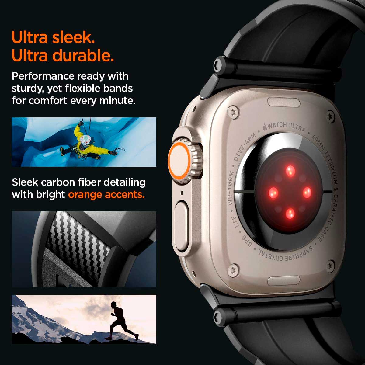 Correa Spigen Rugged Ultra Band Apple Watch (49mm / 46mm / 45mm / 44mm) - Spigen - Correa Apple Watch/ CSRUBAW49BCKDastore