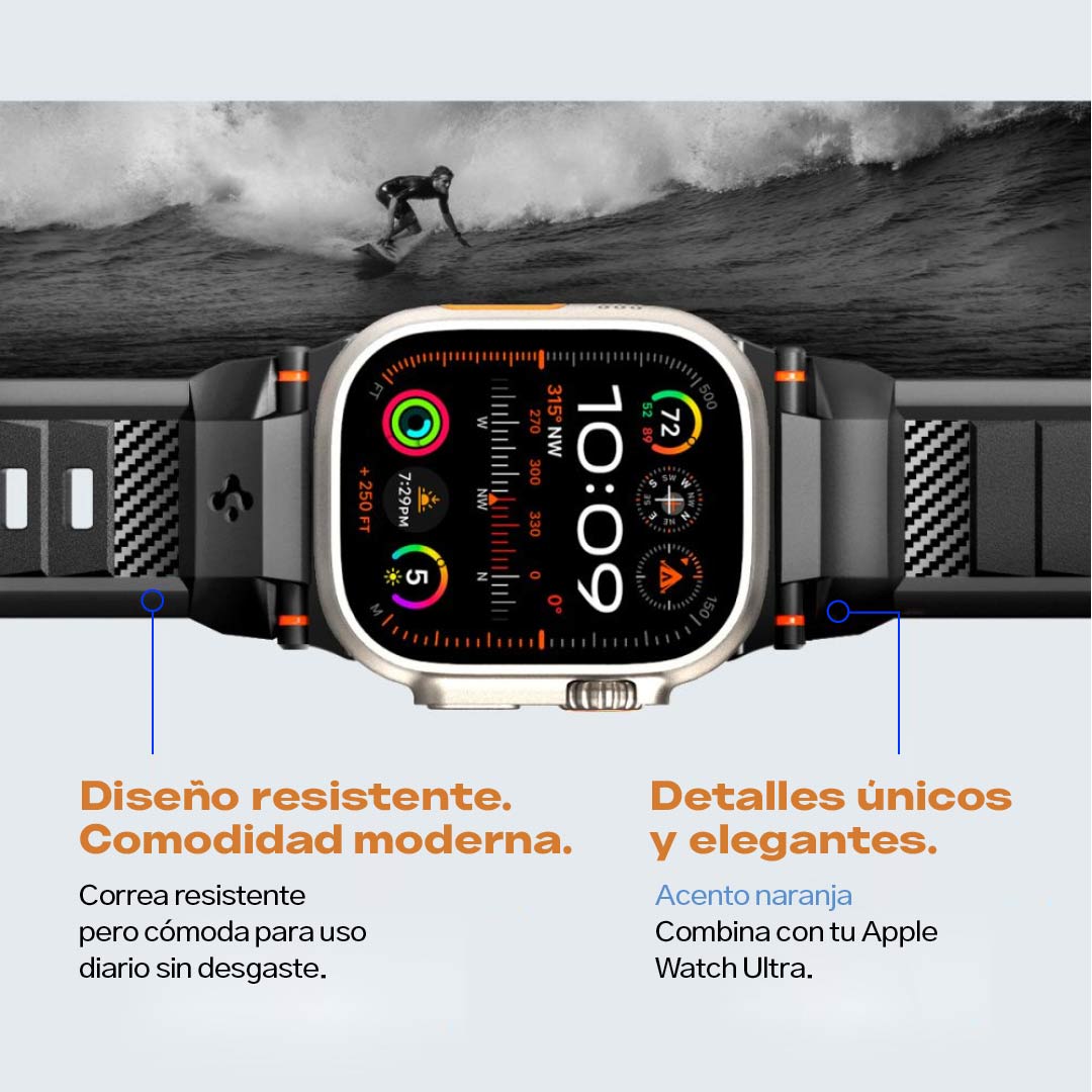 Correa Spigen Rugged Ultra Band Apple Watch (49mm / 46mm / 45mm / 44mm) - Spigen - Correa Apple Watch/ CSRUBAW49BCKDastore
