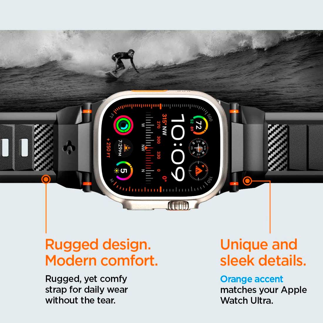 Correa Spigen Rugged Ultra Band Apple Watch (49mm / 46mm / 45mm / 44mm) - Spigen - Correa Apple Watch/ CSRUBAW49BCKDastore