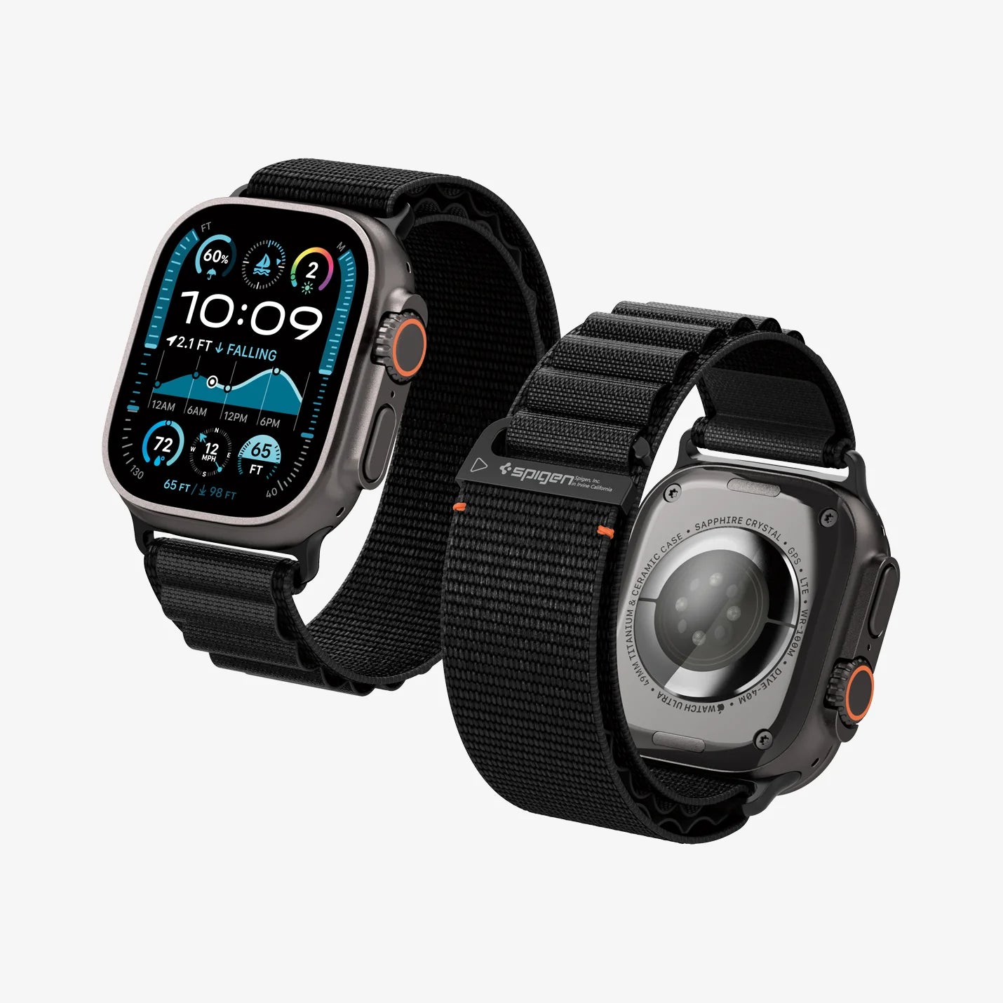 Correa Spigen WBF1 Apple Watch (49mm / 46mm / 45mm / 44mm) - Black