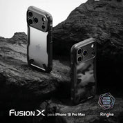 Case iPhone 18 Pro / 17 Pro Ringke Fusion-X Camo Black Antigolpes