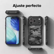 Case iPhone 18 Pro / 17 Pro Ringke Fusion-X Camo Black Antigolpes