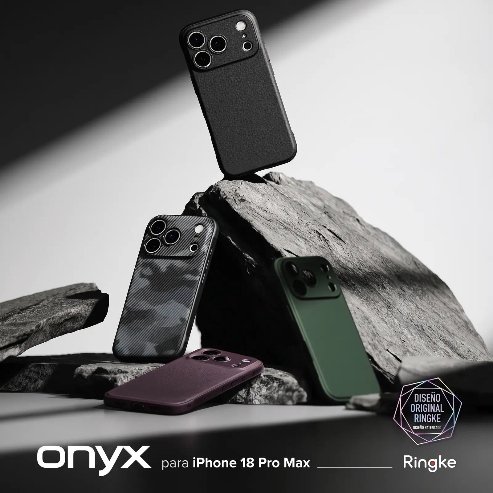 Case iPhone 18 Pro / 17 Pro Ringke Onyx Black TPU Antihuellas
