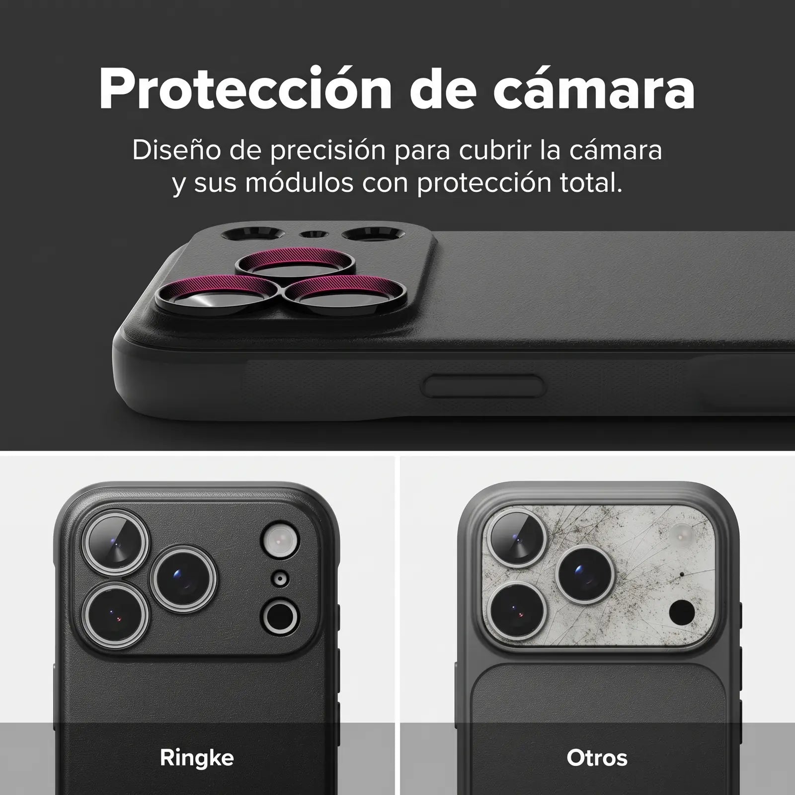 Case iPhone 18 Pro / 17 Pro Ringke Onyx Black TPU Antihuellas