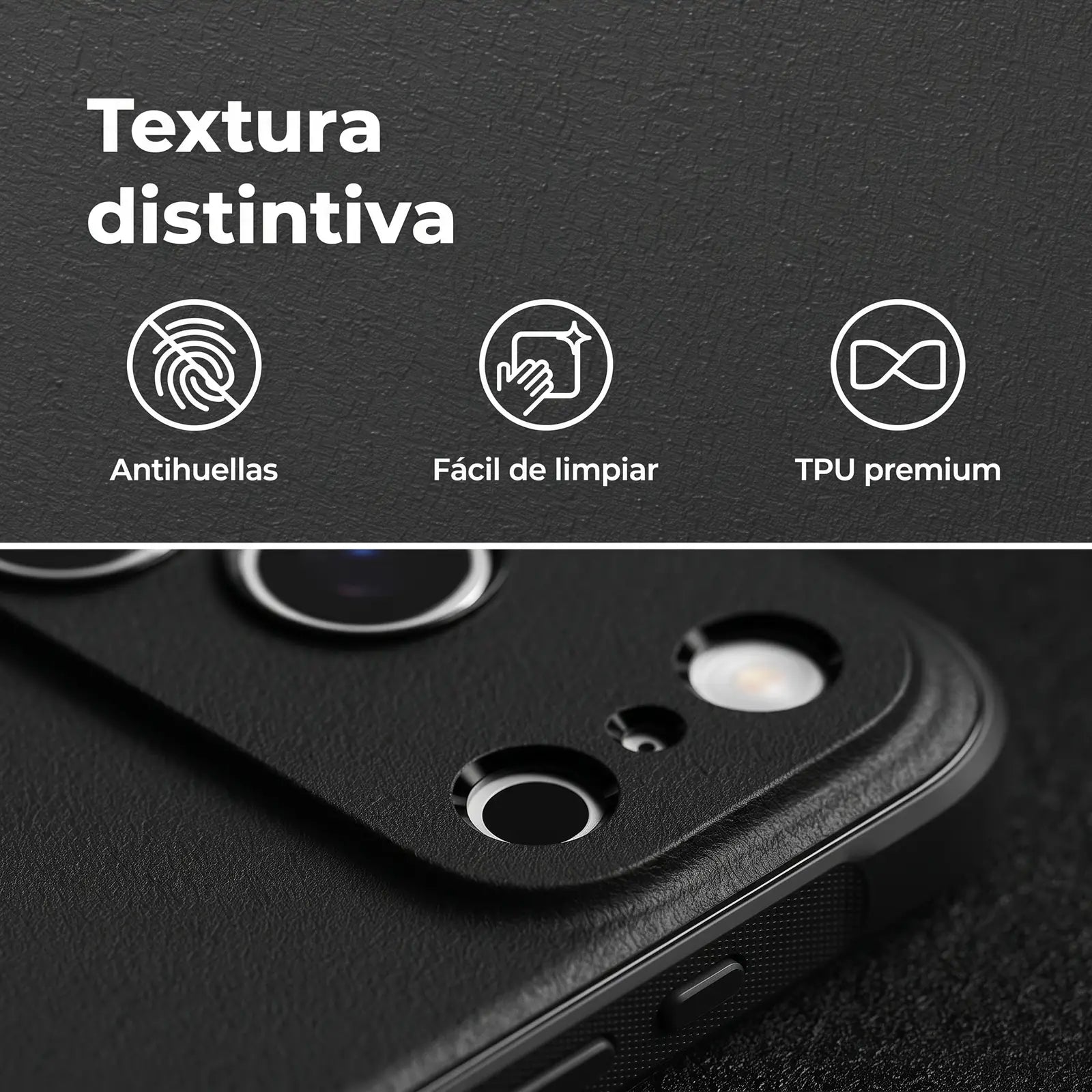 Case iPhone 18 Pro / 17 Pro Ringke Onyx Black TPU Antihuellas