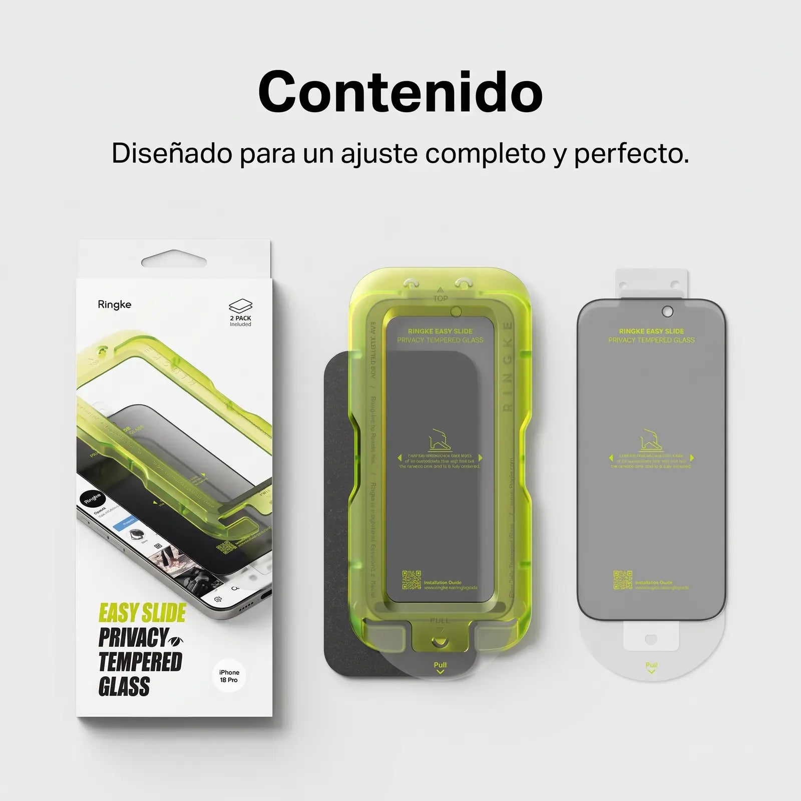 Ringke Mica de Vidrio Privacy iPhone 18 Pro Max con Instalador