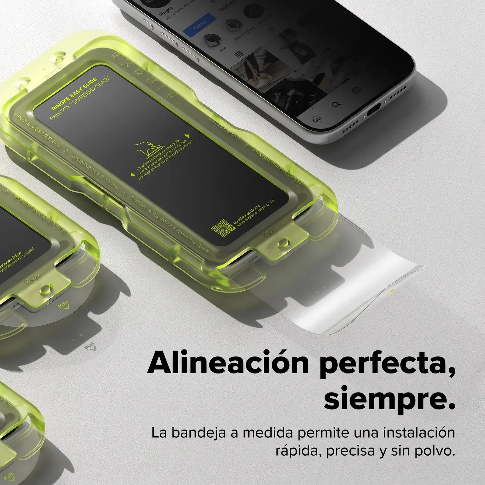 Ringke Mica de Vidrio Privacy iPhone 18 Pro Max con Instalador