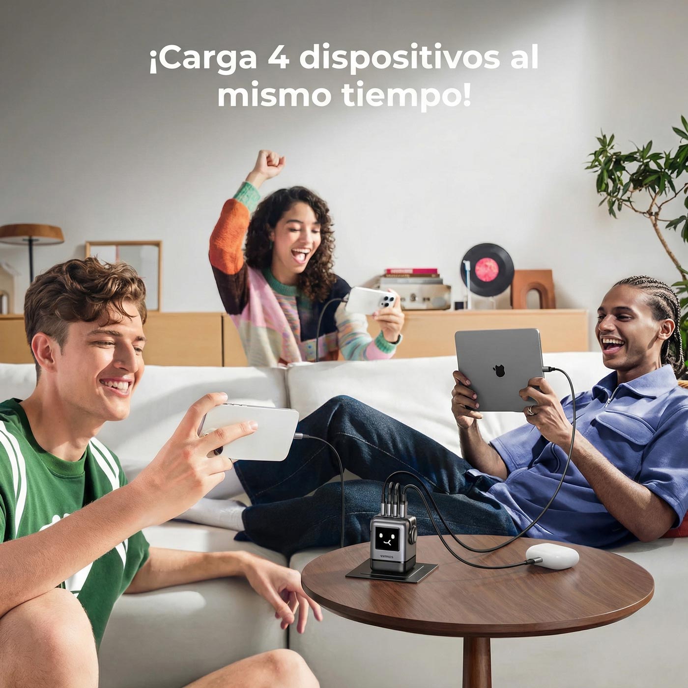 Cargador UGREEN Uno 100W USB-C GaN 4 Puertos - 45514B