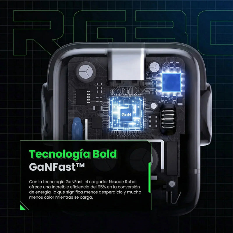 Cargador UGREEN Uno Robot GaN 30W USB-C - Space Gray - OPENBOX