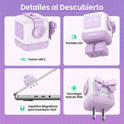 Cargador UGREEN Uno Robot GaN 30W USB-C - Purple