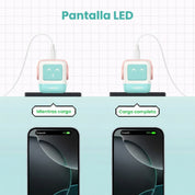 Cargador UGREEN Uno Robot GaN 30W USB-C - Pink Blue