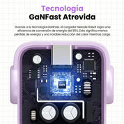 Cargador UGREEN Uno Robot GaN 65W USB-C - Purple
