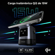 Estación de Carga Ugreen UNO 2 en 1 Qi2 15W (Magsafe)