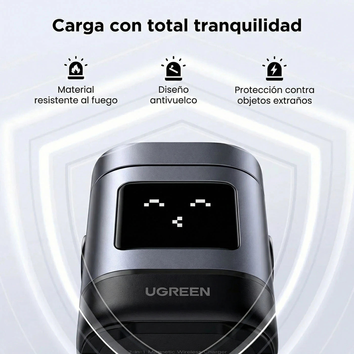 Estación de Carga Ugreen UNO 2 en 1 Qi2 15W (Magsafe)