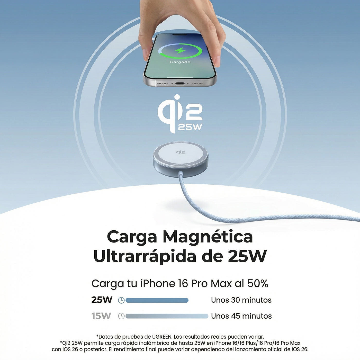 MagFlow USB-C 25W Magnetic Wireless Charger UGREEN
