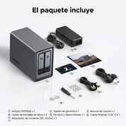 UGREEN NASync DXP2800 - NAS 2 bahías 2.5GbE para hogar y oficina