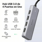 Hub Ugreen USB-C Ultra Slim 4 en 1