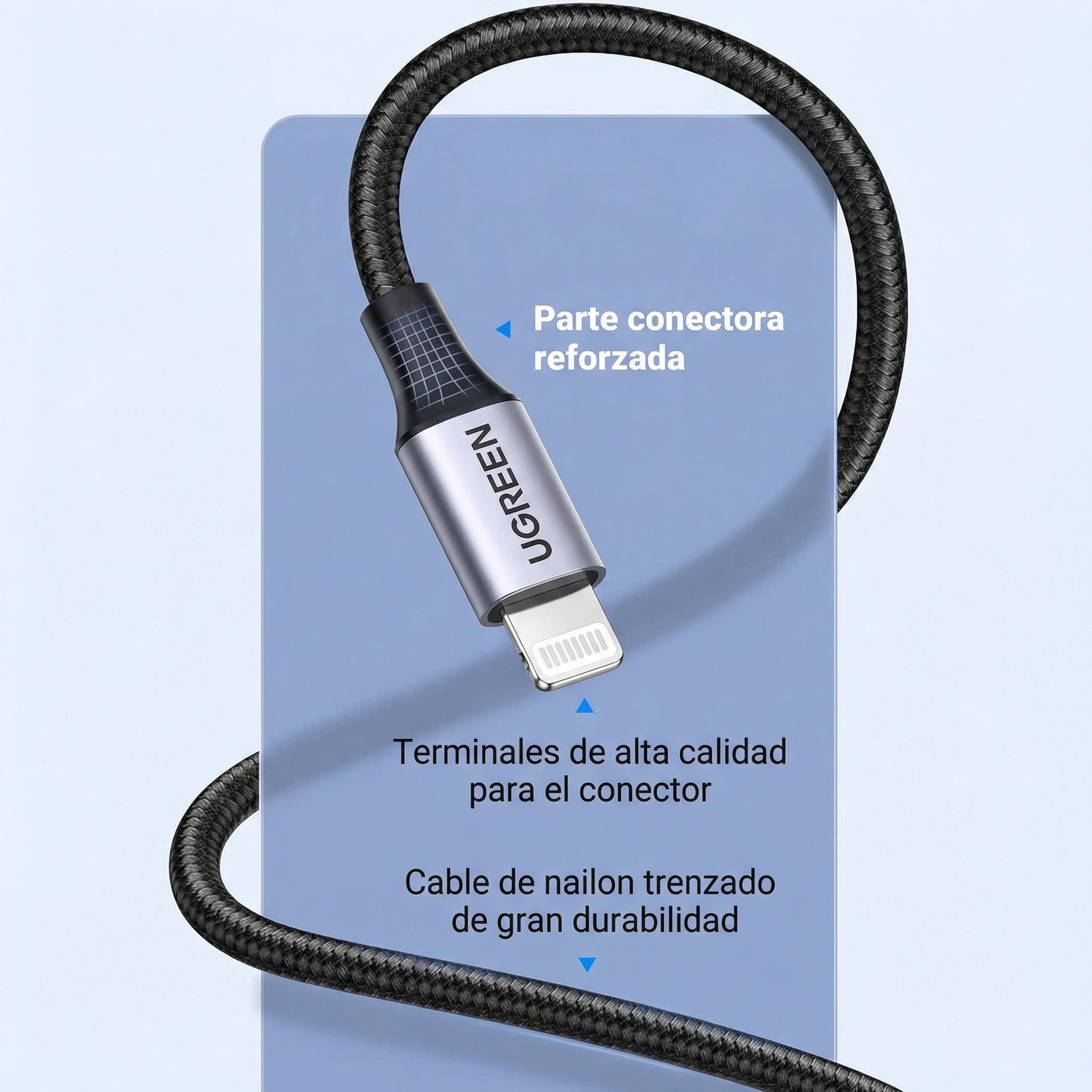 Cable UGREEN USB-A a Lightning 1M 12W (certificado) - 60156