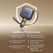 Cargador para auto UGREEN Nexode 60W con cable retráctil - 55212B
