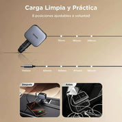 Cargador para auto UGREEN Nexode 60W con cable retráctil - 55212B